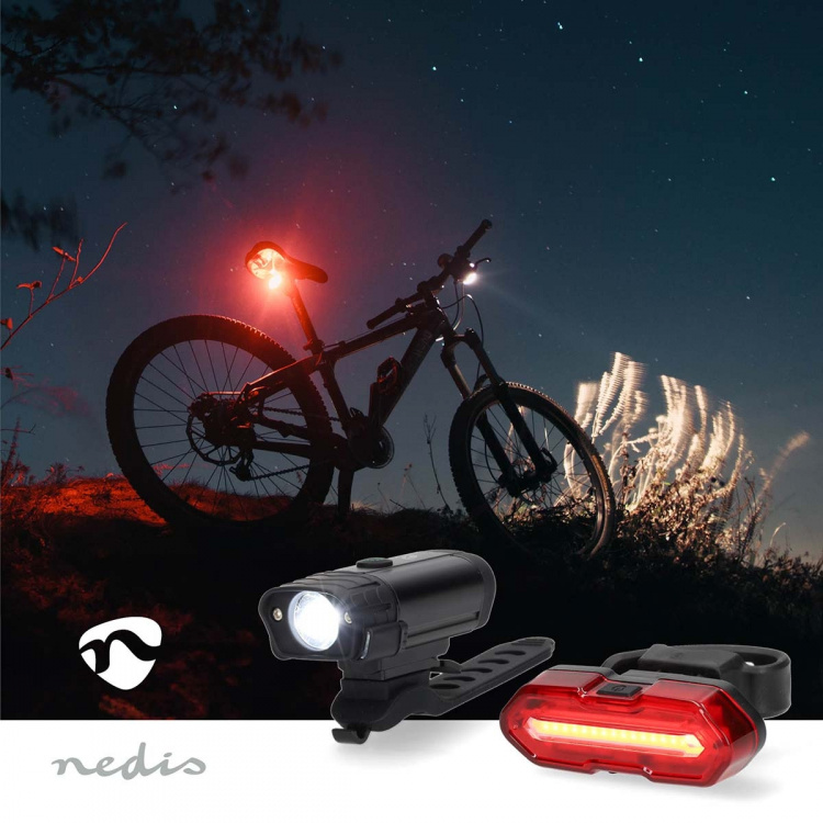 Nedis Bicycle Light | Battery Powered | 5 V DC | 3 W | Batteries included | Rechargeable | 100 m | 110 ° Nedis Bicycle Light | Battery Powered | 5 V DC | 3 W | Batteries included | Rechargeable | 100 m | 110 °