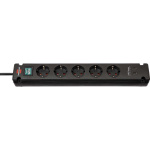 Brennenstuhl Bremounta power strip with 2 USB C charging sockets 5x black 3m H05VVF3G1.5
