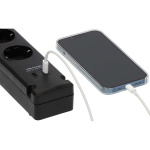 Brennenstuhl Bremounta power strip with 2 USB C charging sockets 5x black 3m H05VVF3G1.5
