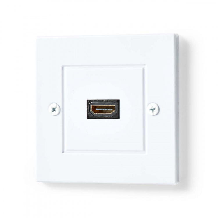 Nedis HDMI™ Wall Box | 1x HDMI™ Female | 4K@60Hz | HDMI™ Output | Black | 18 Gbps | Gold Plated | Box