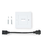 Nedis HDMI™ Wall Box | 1x HDMI™ Female | 4K@60Hz | HDMI™ Output | Black | 18 Gbps | Gold Plated | Box