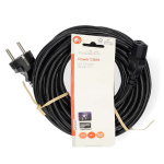Nedis Power Cable | Plug with earth contact male | IEC-320-C13 | Straight | Straight | Nickel Plated | 10.0 m | Round | PVC | Black | Label