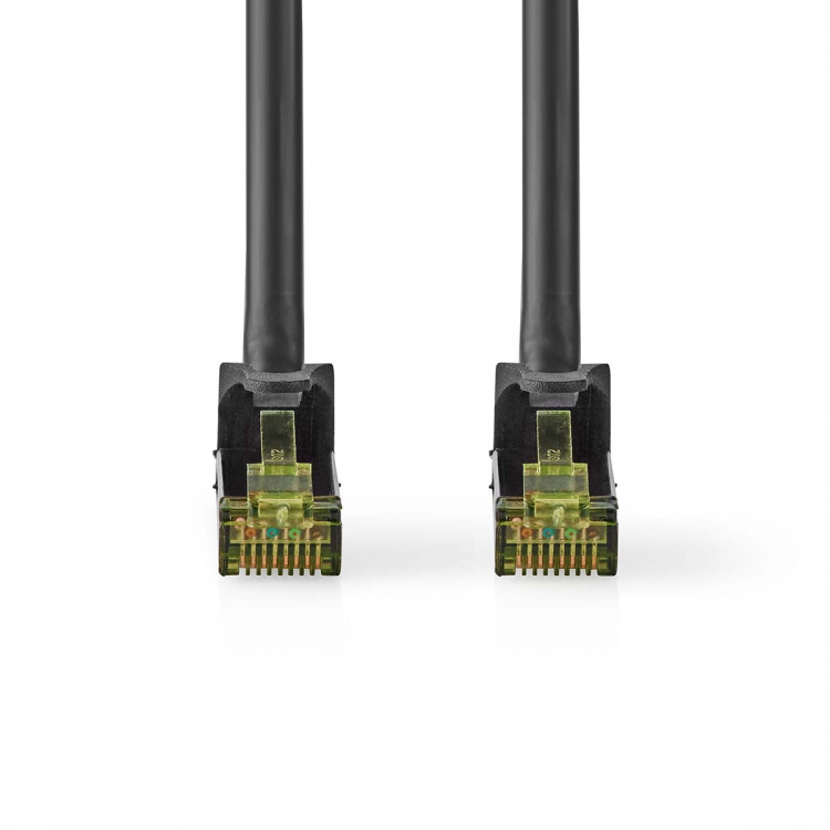 Nedis CAT7 Cable | S/FTP | RJ45 Male | RJ45 Male | 0.50 m | Round | LSZH | Black | Label Nedis CAT7 Cable | S/FTP | RJ45 Male | RJ45 Male | 0.50 m | Round | LSZH | Black | Label