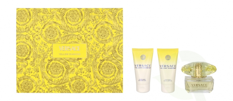 Versace Yellow Diamond Giftset 150 ml Edt Spray 50ml/Shower Gel 50ml/Body Lotion 50ml