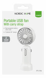 NordicHome Portable USB fan with carry strap