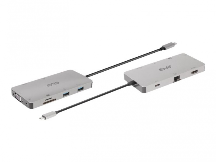 Club 3D USB Gen1 Type-C 9-in-1 hub Dockingstation