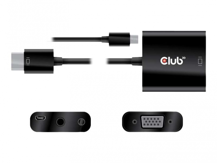 Club 3D Video Interface Converter HDMI / VGA Black Club 3D Video Interface Converter HDMI / VGA Black