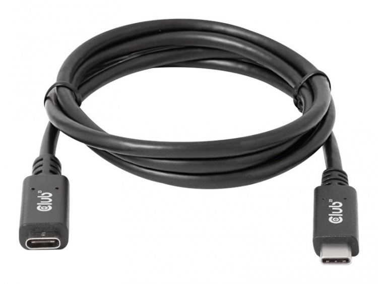 Club 3D USB Type-C forlængerkabel 1m Sort