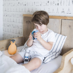 Zazu Pam sleep rhythm music night light, penguin, grey