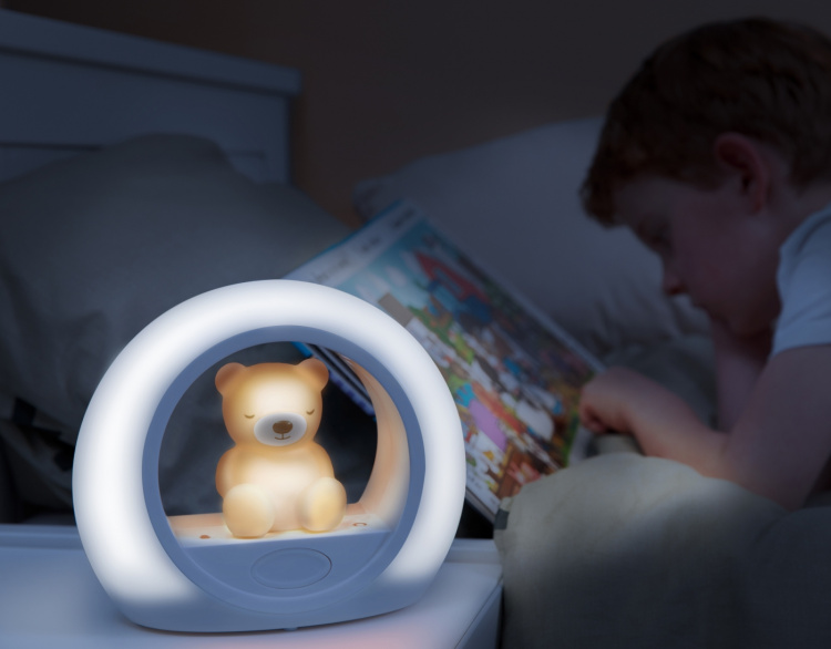 Zazu Billy moon night light, bear, grey Zazu Billy moon night light, bear, grey