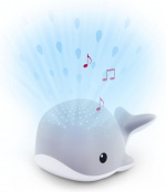 Zazu Wally the Whale projector nightlight, grey