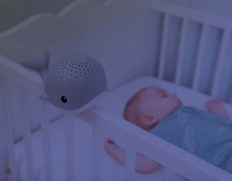 Zazu Wally the Whale projector nightlight, grey