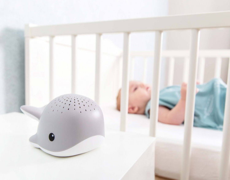 Zazu Wally the Whale projector nightlight, grey