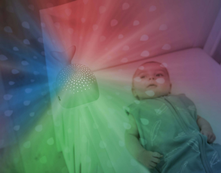 Zazu Wally the Whale projector nightlight, grey