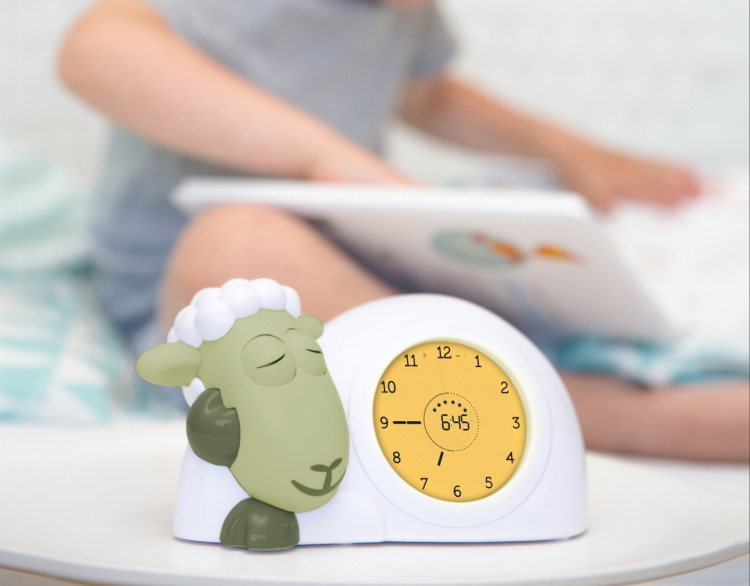 Zazu Sam sleep rhythm alarm clock, sheep, green