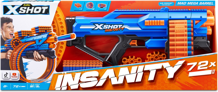 X-Shot Insanity-Mad Mega Barrel - foam gun