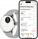 Withings Scanwatch Light smartwatch, 37 mm, white / grey