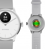 Withings Scanwatch Light smartwatch, 37 mm, white / grey
