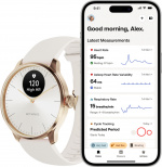 Withings Scanwatch Light smartwatch, 37 mm, white / rose gold