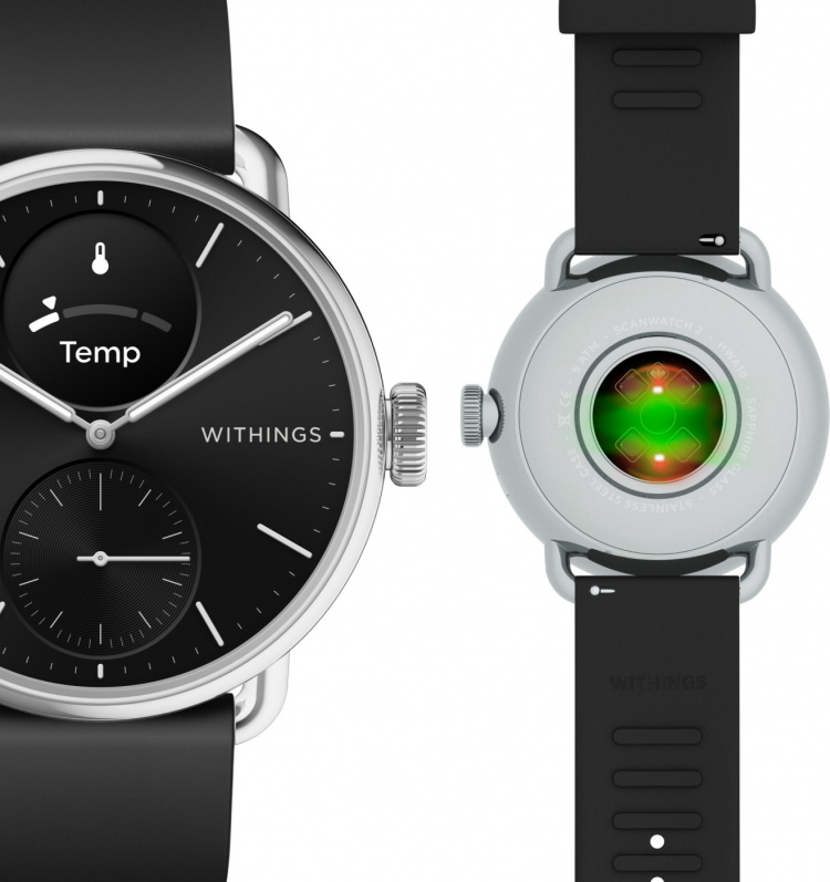 Withings Scanwatch 2 smartwatch, 38 mm, black Withings Scanwatch 2 smartwatch, 38 mm, black