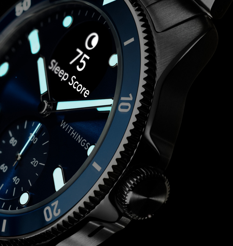 Withings Scanwatch Nova smartwatch, 42 mm, blue