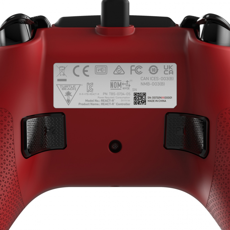 Turtle Beach React-R wired game controller, red, Xbox / PC