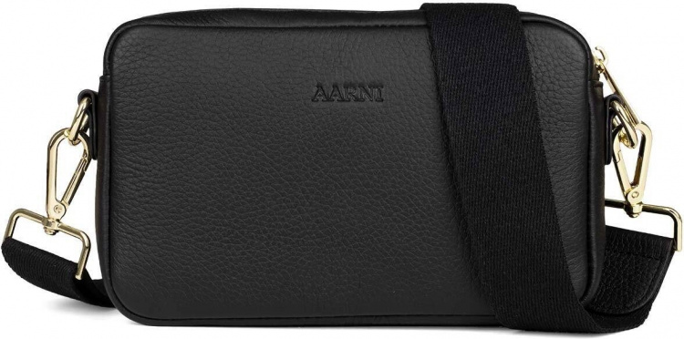Aarni Crossbody Bag, black, silver zipper