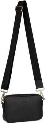 Aarni Crossbody Bag, black, silver zipper