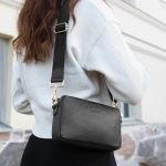 Aarni Crossbody Bag, black, silver zipper