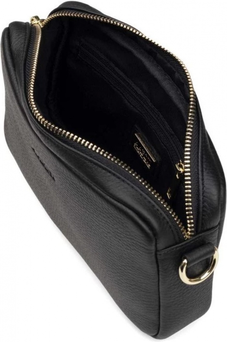 Aarni Crossbody Bag, black, silver zipper