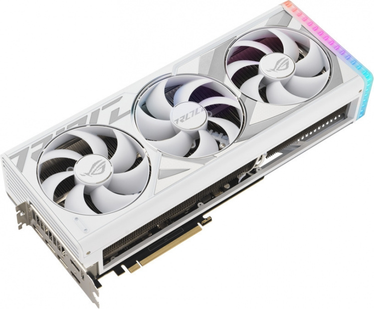 ASUS GeForce ROG-STRIX-RTX4090-O24G-WHITE graphics card, white