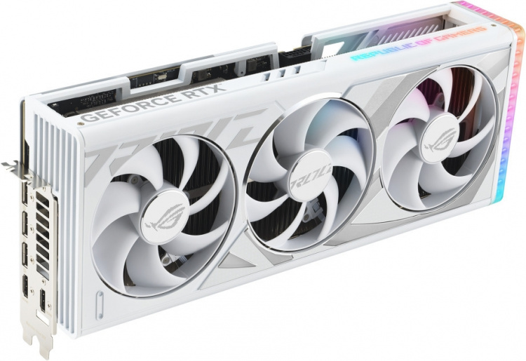 ASUS GeForce ROG-STRIX-RTX4090-O24G-WHITE graphics card, white