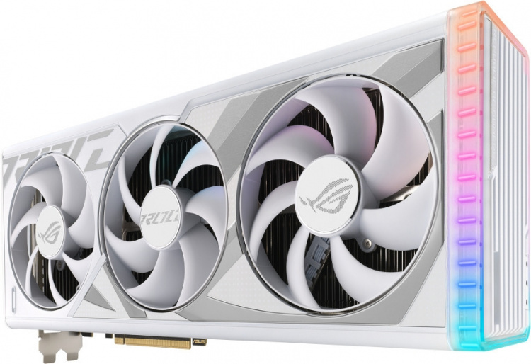 ASUS GeForce ROG-STRIX-RTX4090-O24G-WHITE graphics card, white