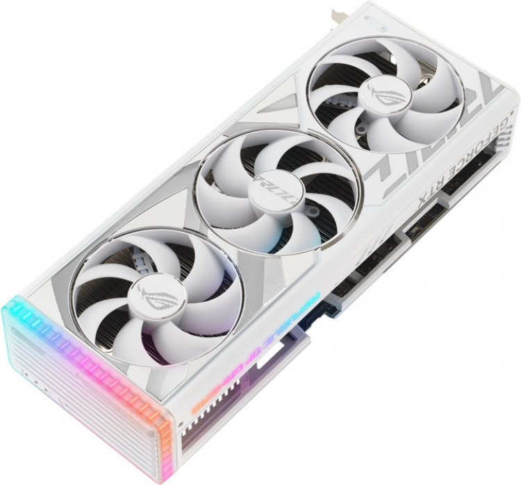 ASUS GeForce ROG-STRIX-RTX4090-O24G-WHITE graphics card, white