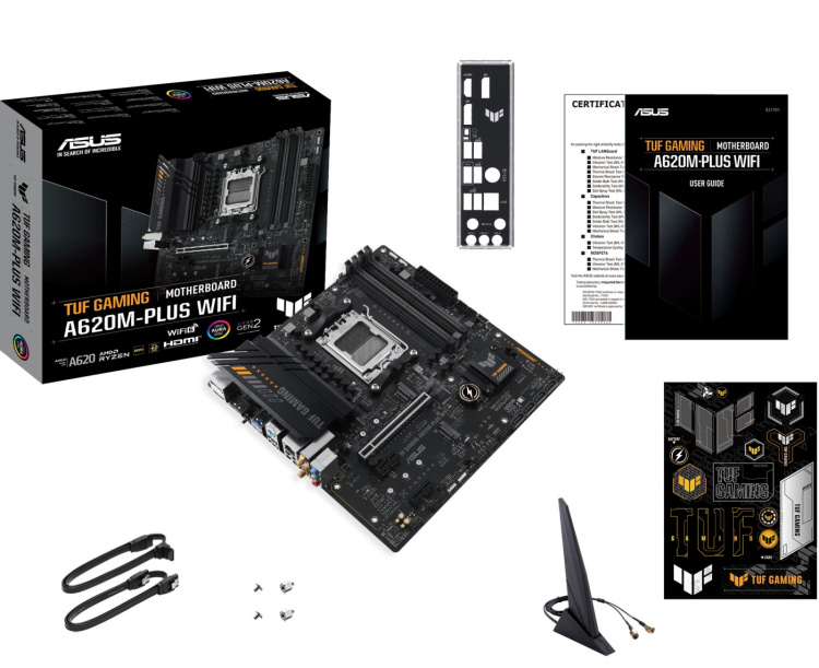 ASUS TUF GAMING A620M-PLUS WIFI mATX motherboard ASUS TUF GAMING A620M-PLUS WIFI mATX motherboard