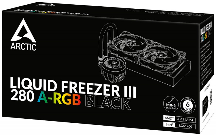 Arctic Cooling Arctic Liquid Freezer III 280 ARGB liquid cooling system, black Arctic Cooling Arctic Liquid Freezer III 280 ARGB liquid cooling system, black
