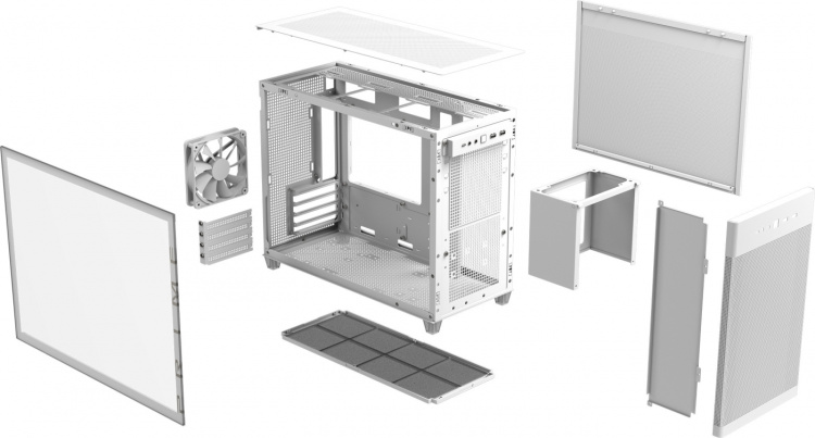 ASUS Prime AP201 TG Micro-ATX case with window, white ASUS Prime AP201 TG Micro-ATX case with window, white