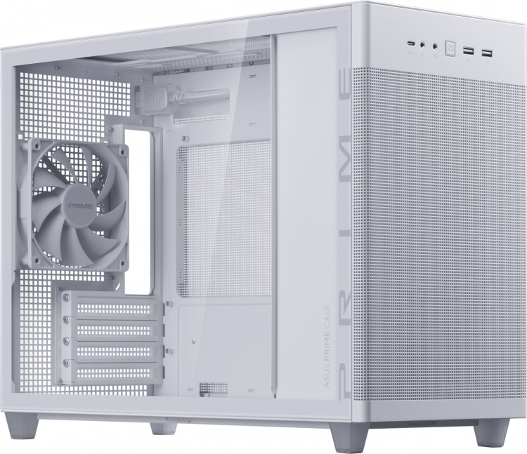 ASUS Prime AP201 TG Micro-ATX case with window, white ASUS Prime AP201 TG Micro-ATX case with window, white