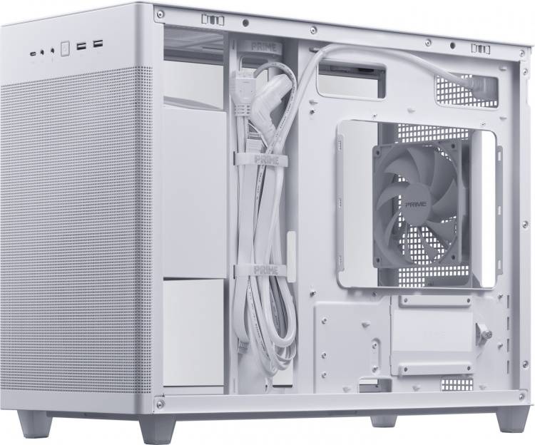 ASUS Prime AP201 TG Micro-ATX case with window, white ASUS Prime AP201 TG Micro-ATX case with window, white