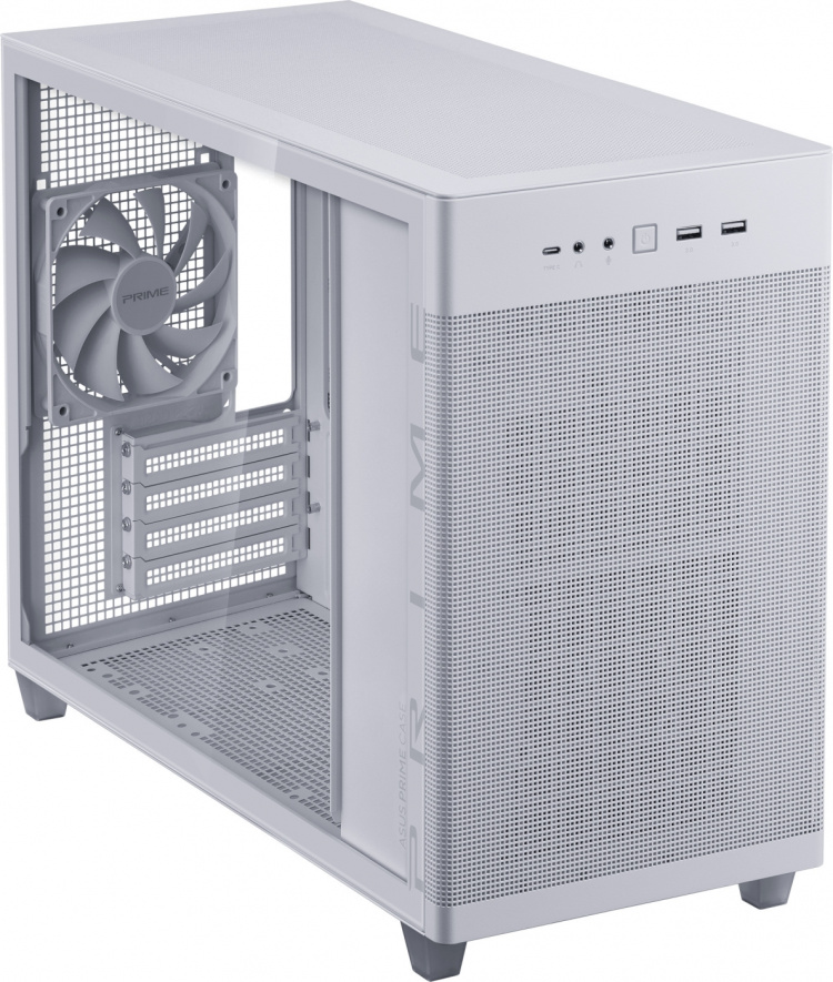 ASUS Prime AP201 TG Micro-ATX case with window, white ASUS Prime AP201 TG Micro-ATX case with window, white
