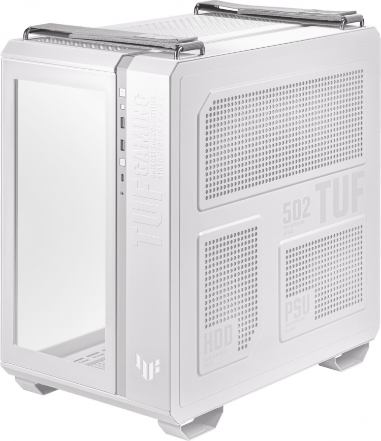 ASUS TUF Gaming GT502 PLUS TG ARGB ATX case with window, white ASUS TUF Gaming GT502 PLUS TG ARGB ATX case with window, white