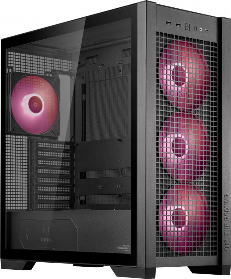 ASUS TUF Gaming GT302 TG ARGB ATX case with window, black ASUS TUF Gaming GT302 TG ARGB ATX case with window, black