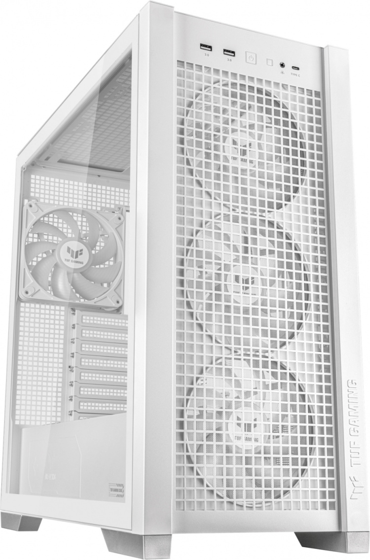 ASUS TUF Gaming GT302 TG ARGB ATX case with window, white ASUS TUF Gaming GT302 TG ARGB ATX case with window, white