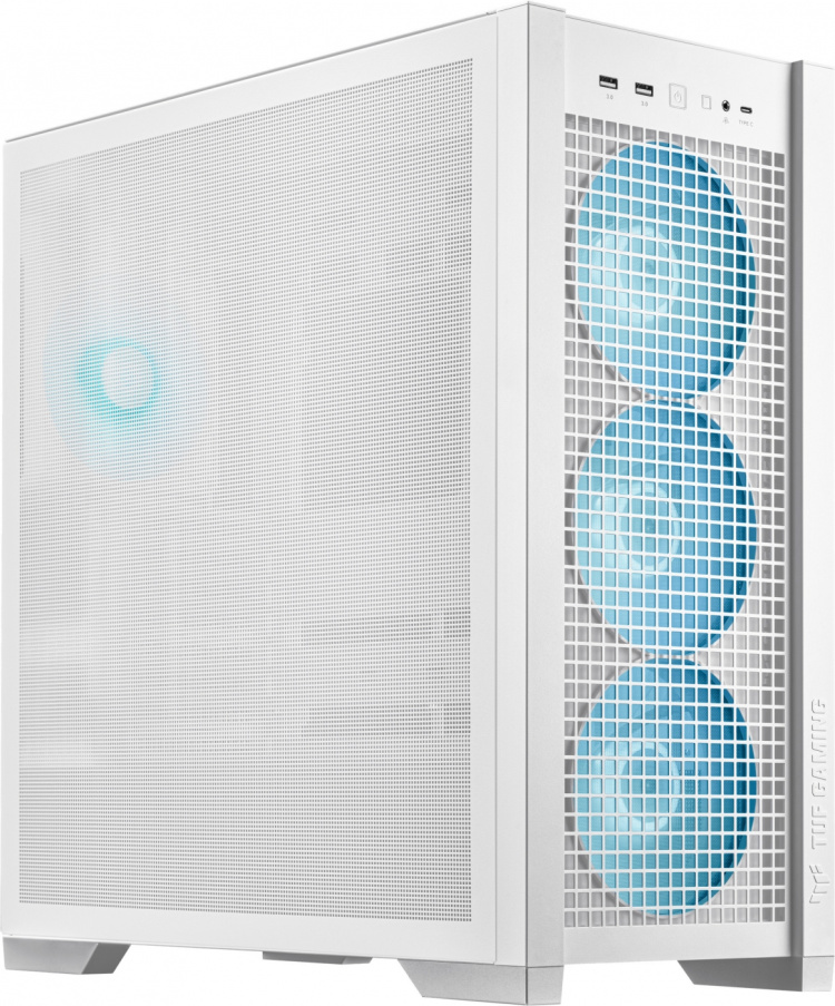 ASUS TUF Gaming GT302 TG ARGB ATX case with window, white ASUS TUF Gaming GT302 TG ARGB ATX case with window, white