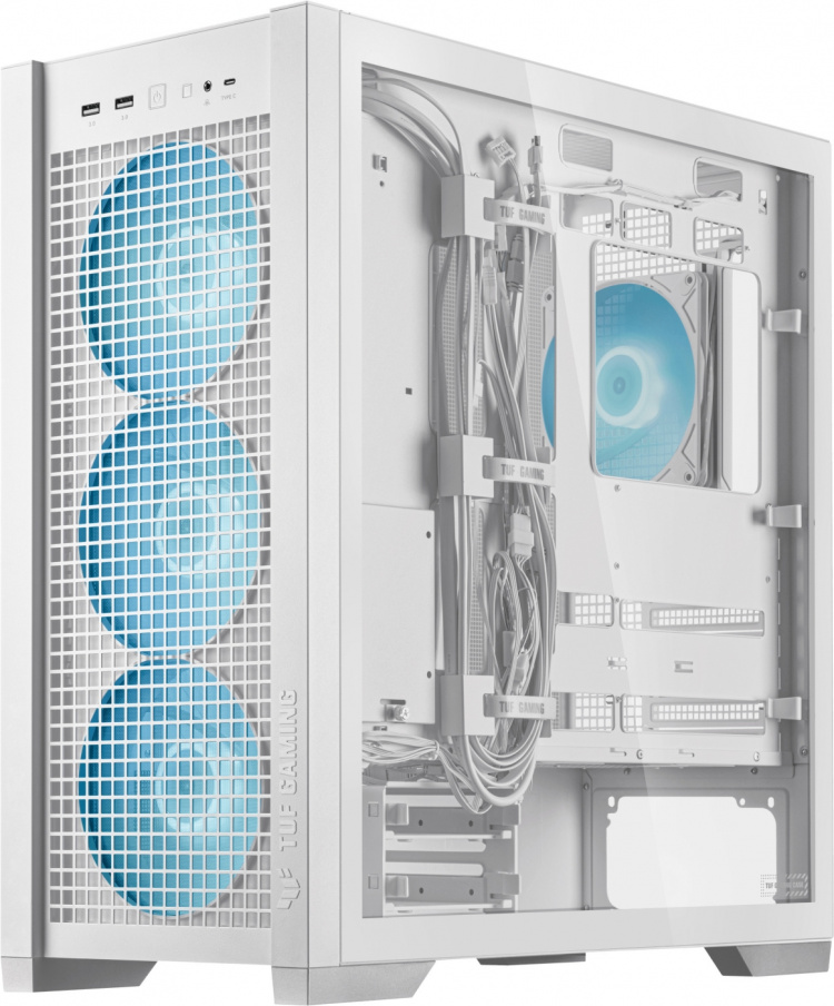 ASUS TUF Gaming GT302 TG ARGB ATX case with window, white ASUS TUF Gaming GT302 TG ARGB ATX case with window, white