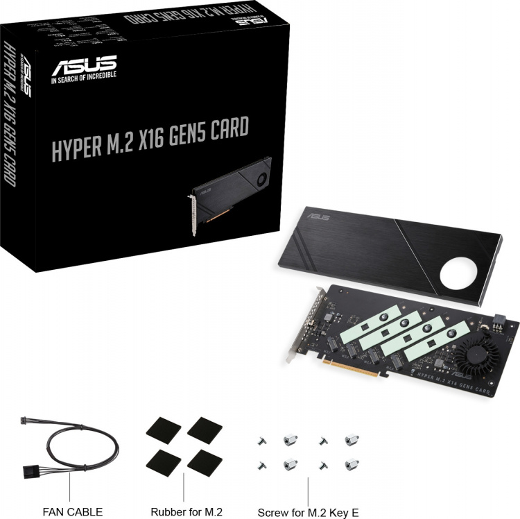 ASUS Hyper M.2 x16 Gen5 Card adapters ASUS Hyper M.2 x16 Gen5 Card adapters