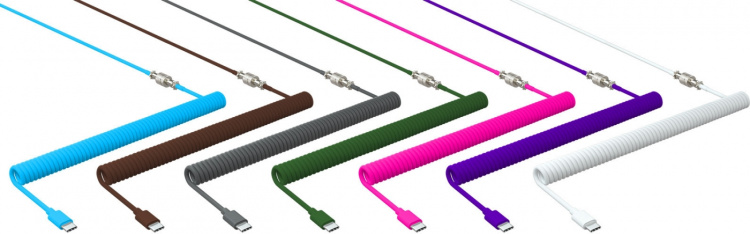 Xtrfy Coiled Braided Cable for Keyboard, Retro Brown