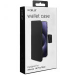 Celly Wally Wallet Case iPhone 16 Pro Max Svart Celly Wally Wallet Case iPhone 16 Pro Max Svart