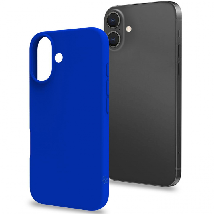 Celly Cromo Soft rubber case iPhone 16 Blå Celly Cromo Soft rubber case iPhone 16 Blå