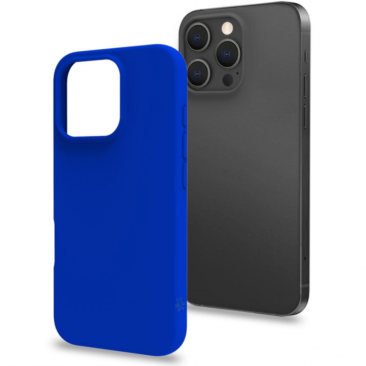Celly Cromo Soft rubber case iPhone 16 Pro Blå